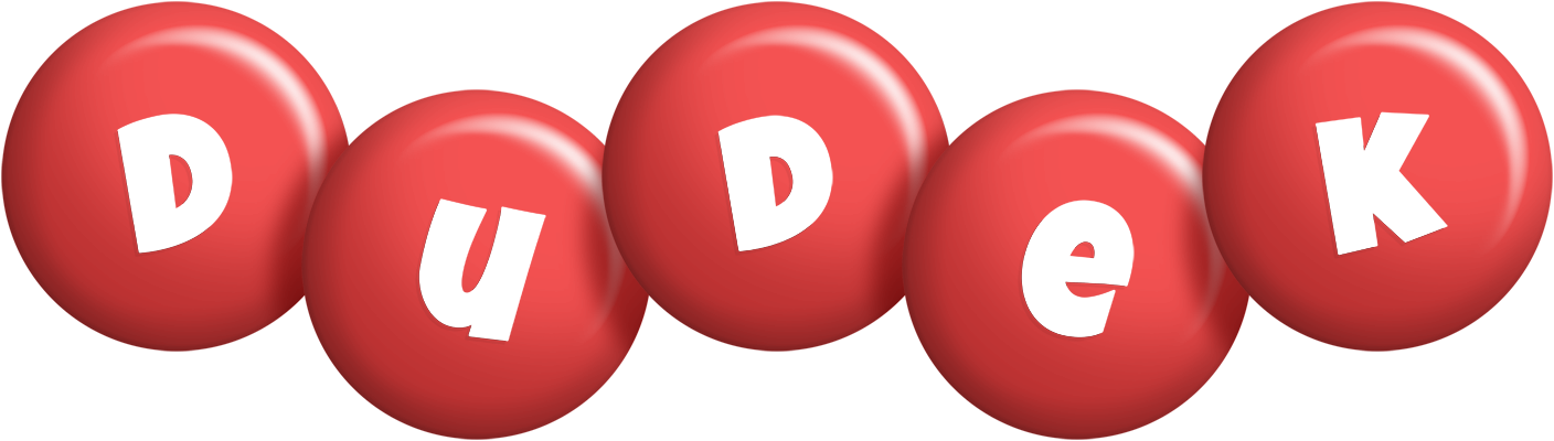 Dudek candy-red logo
