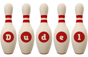 Dudel bowling-pin logo