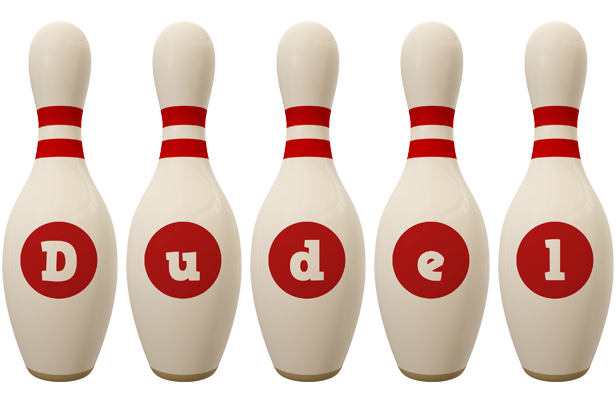 Dudel bowling-pin logo