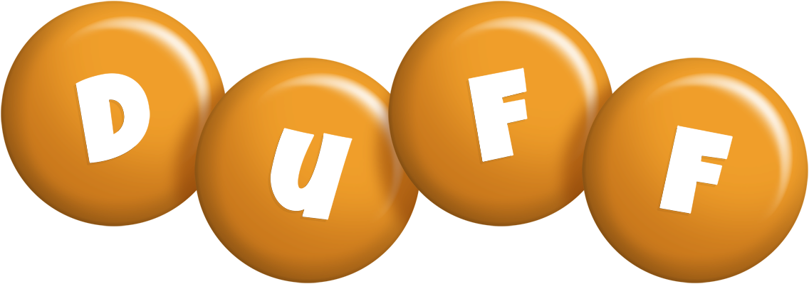 Duff candy-orange logo