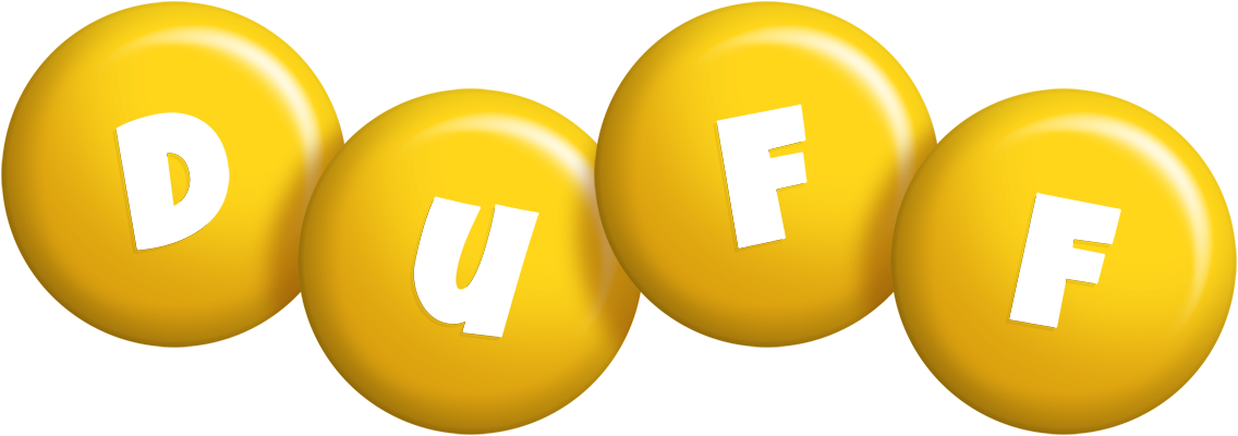 Duff candy-yellow logo