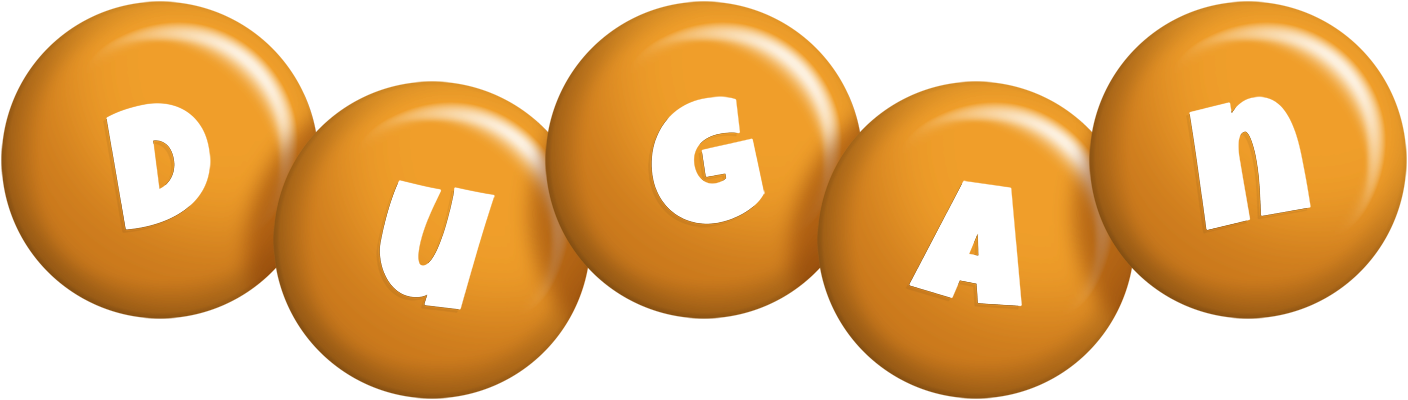 Dugan candy-orange logo