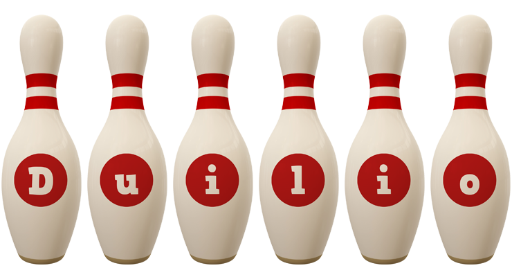 Duilio bowling-pin logo