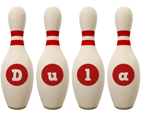 Dula bowling-pin logo