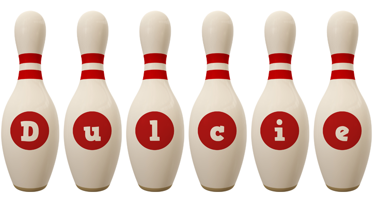 Dulcie bowling-pin logo
