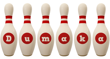 Dumaka bowling-pin logo