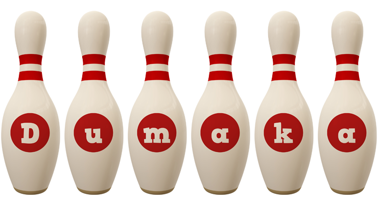 Dumaka bowling-pin logo