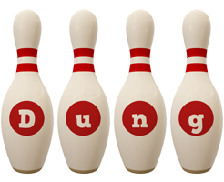 Dung bowling-pin logo