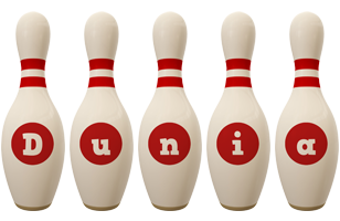 Dunia bowling-pin logo
