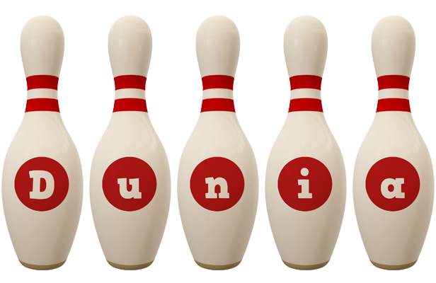 Dunia bowling-pin logo