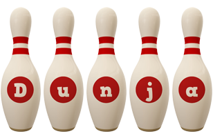 Dunja bowling-pin logo