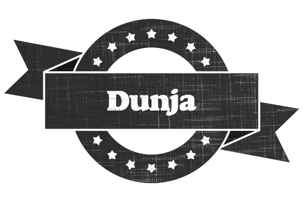 Dunja grunge logo