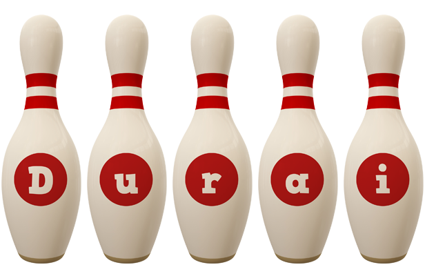 Durai bowling-pin logo