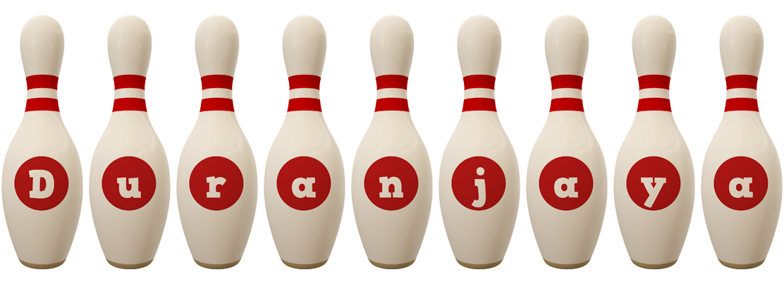Duranjaya bowling-pin logo