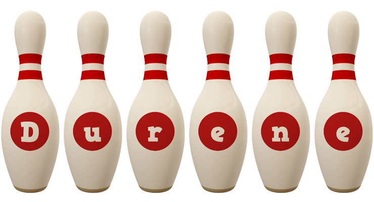 Durene bowling-pin logo