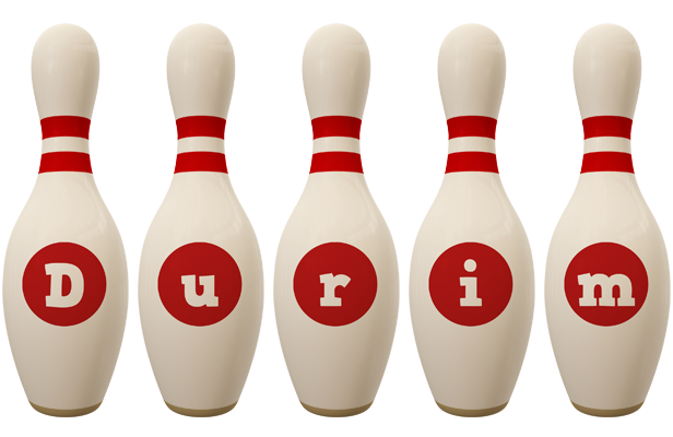 Durim bowling-pin logo