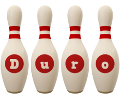 Duro bowling-pin logo