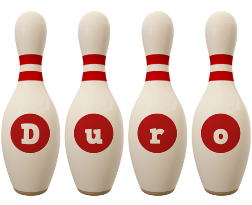 Duro bowling-pin logo