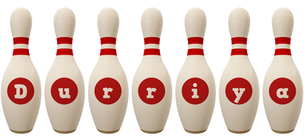 Durriya bowling-pin logo