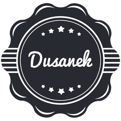 Dusanek badge logo