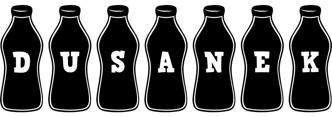 Dusanek bottle logo
