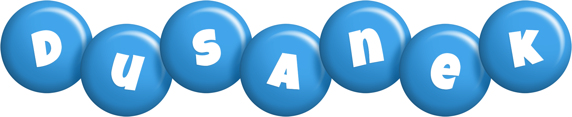 Dusanek candy-blue logo