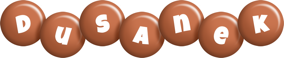 Dusanek candy-brown logo