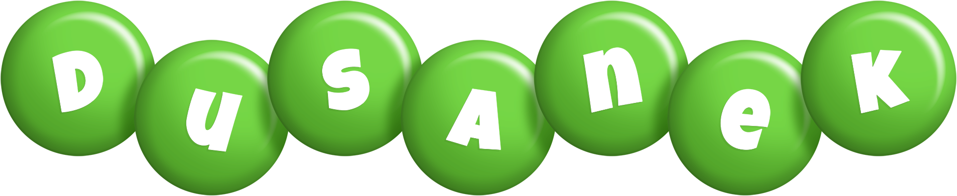 Dusanek candy-green logo