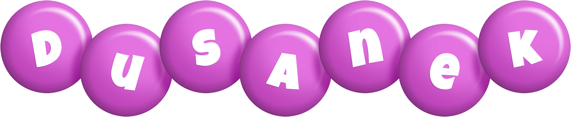 Dusanek candy-purple logo