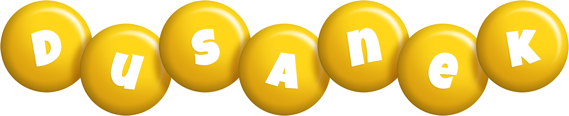 Dusanek candy-yellow logo