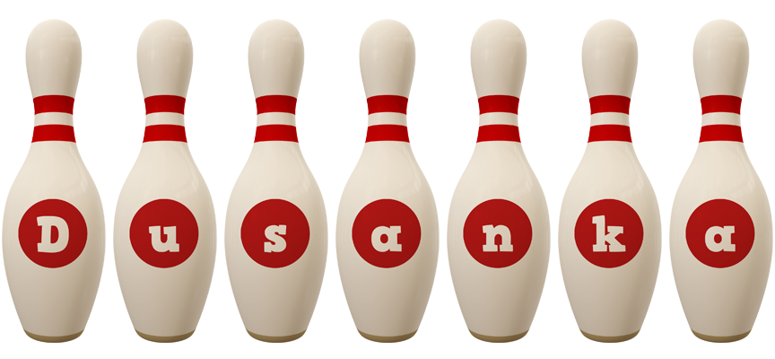 Dusanka bowling-pin logo