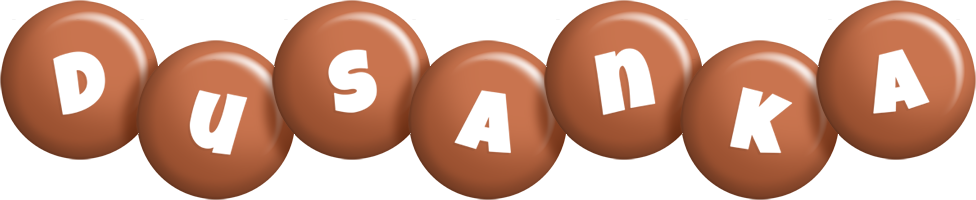 Dusanka candy-brown logo