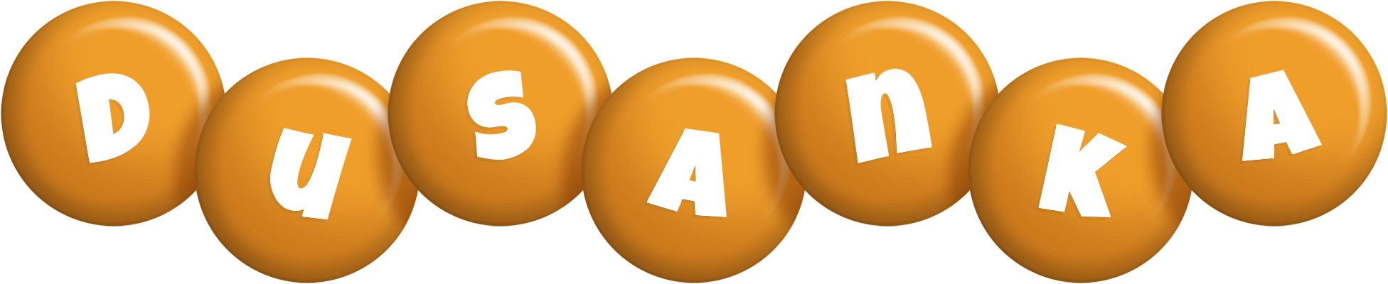 Dusanka candy-orange logo