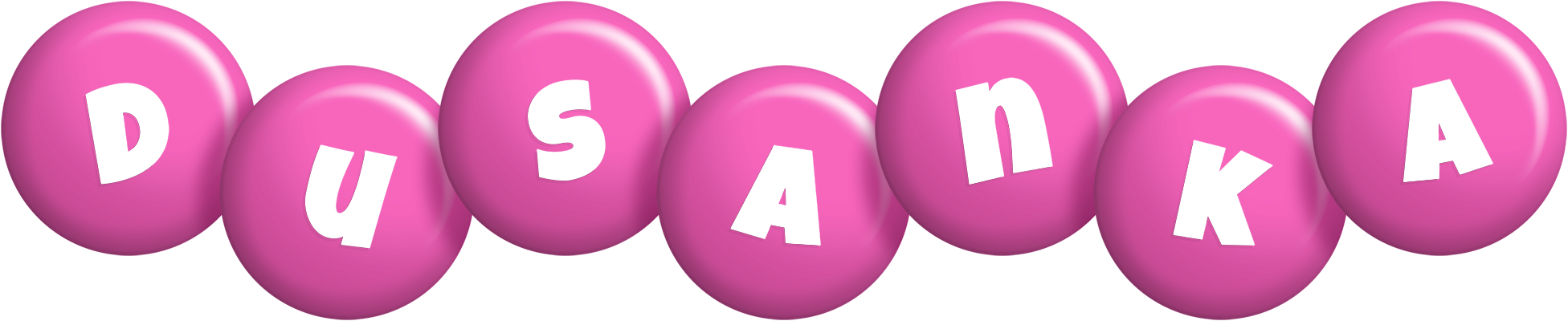 Dusanka candy-pink logo