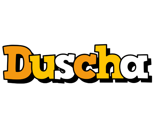 Duscha cartoon logo