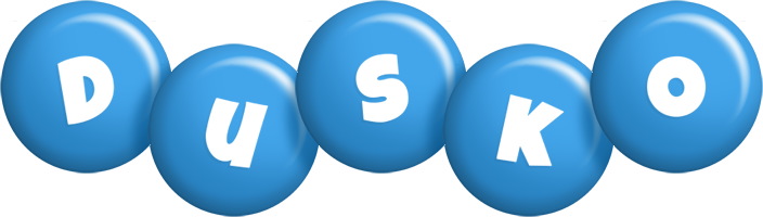 Dusko candy-blue logo