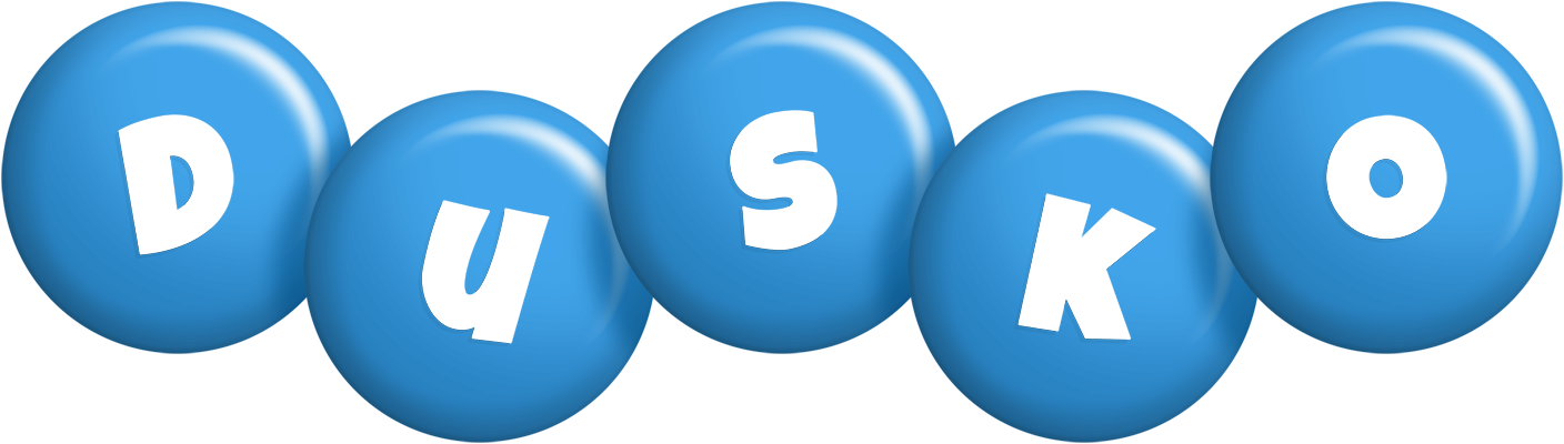 Dusko candy-blue logo