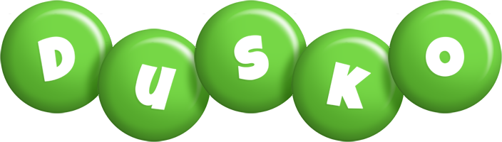 Dusko candy-green logo