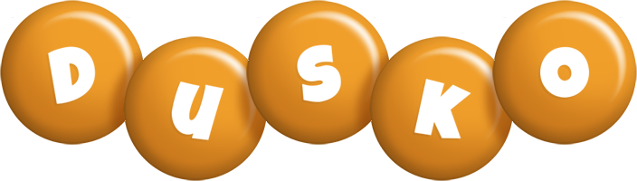 Dusko candy-orange logo