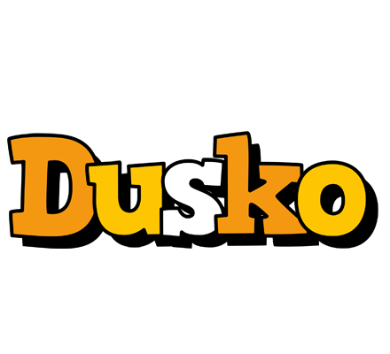 Dusko cartoon logo