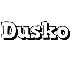 Dusko snowing logo