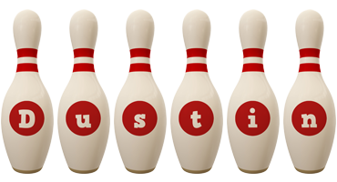 Dustin bowling-pin logo