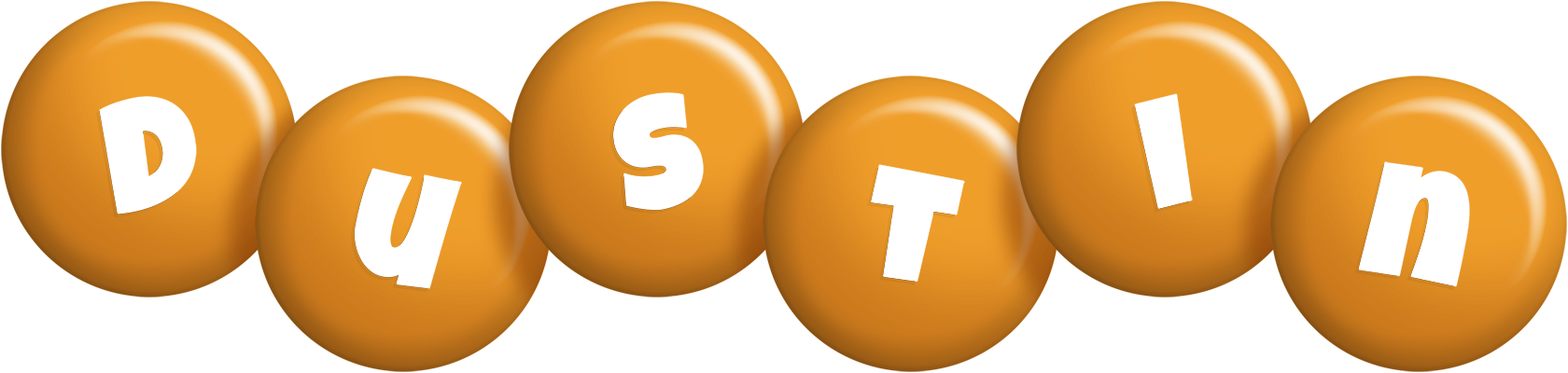 Dustin candy-orange logo