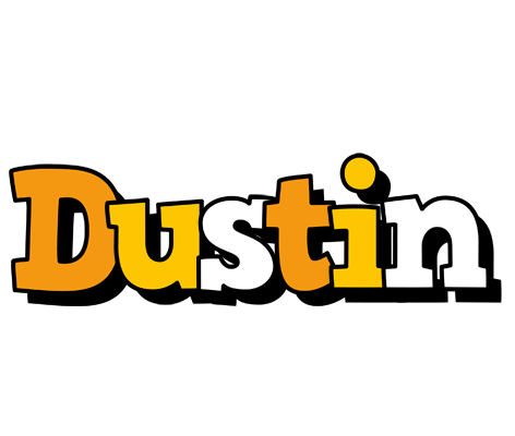 Dustin cartoon logo