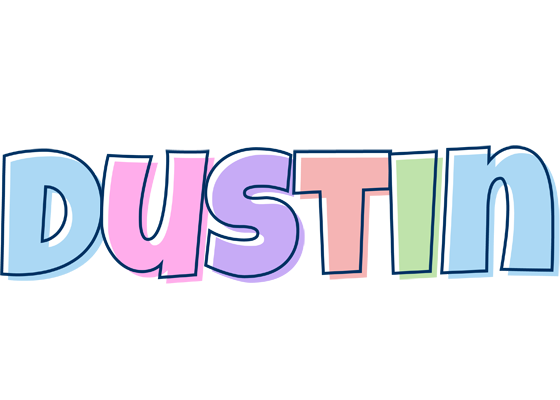 Dustin pastel logo