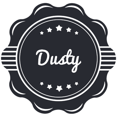 Dusty badge logo
