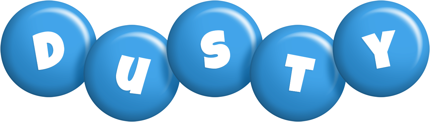 Dusty candy-blue logo