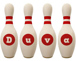 Duva bowling-pin logo