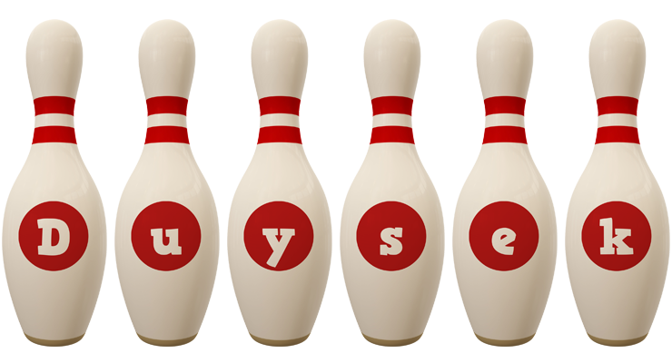 Duysek bowling-pin logo