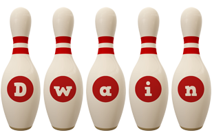 Dwain bowling-pin logo